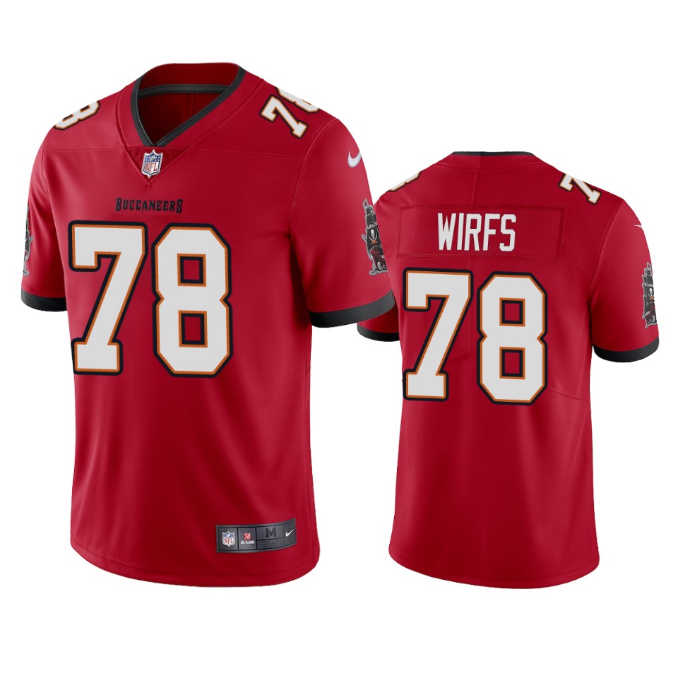 Men Nike Tampa Bay Buccaneers #78 Tristan Wirfs Red 2020 NFL Draft Vapor Limited Jersey